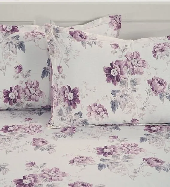 Swayam Zinnia Pink Floral Cotton Single Bedsheet