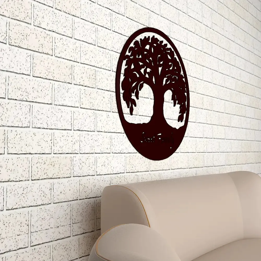 Sweet Family Tree Design Wooden Wall Hanging, Living Room Wooden Wall Decoration Medium(15 inch X 15 inch)