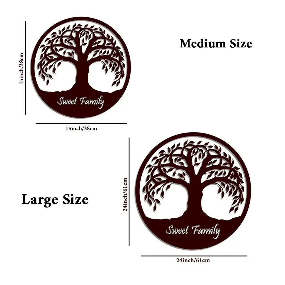 Sweet Family Tree Design Wooden Wall Hanging, Living Room Wooden Wall Decoration Medium(15 inch X 15 inch)