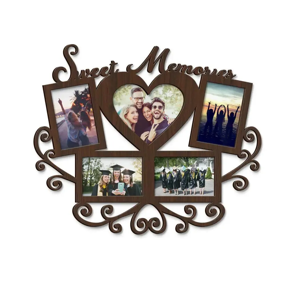Sweet Memories Hanging Photo Frame in Walnut Finish