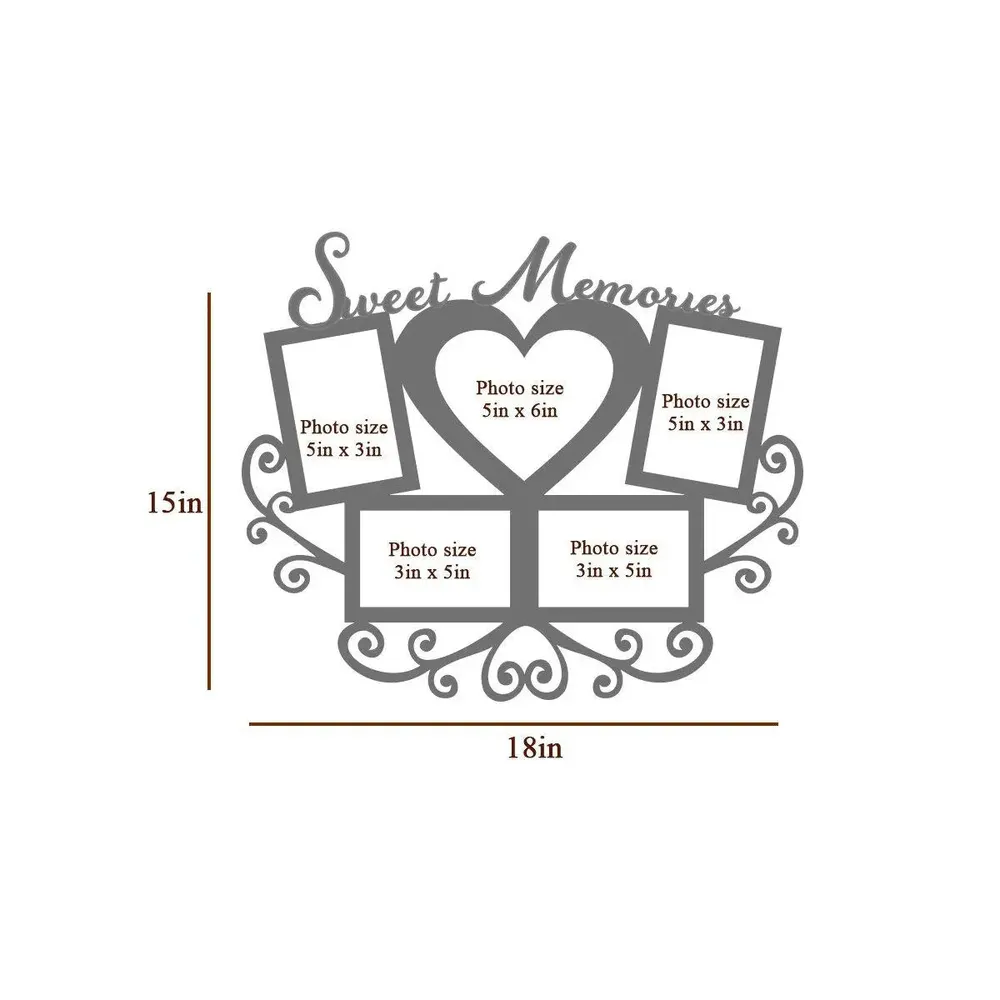 Sweet Memories Hanging Photo Frame in Walnut Finish