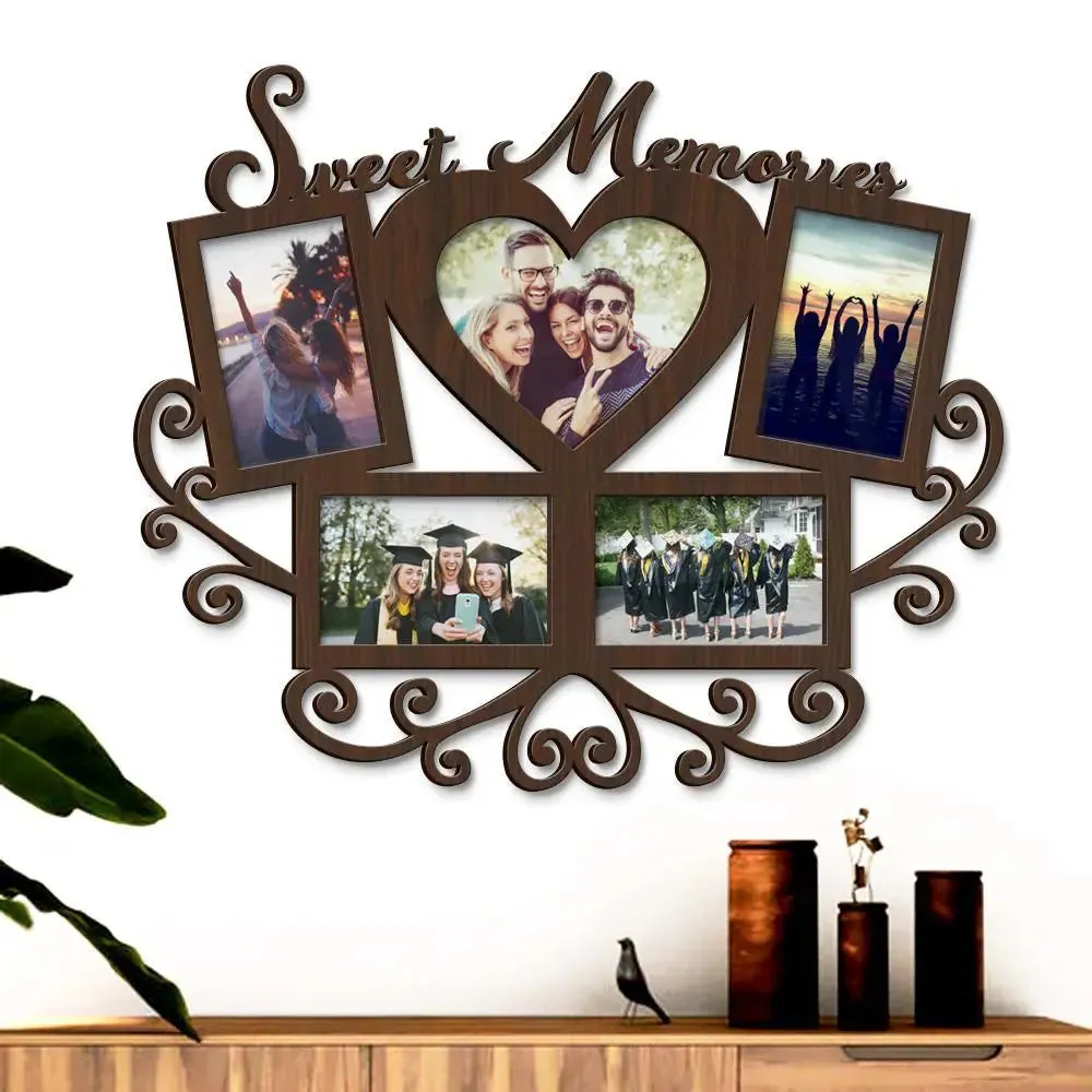 Sweet Memories Hanging Photo Frame in Walnut Finish