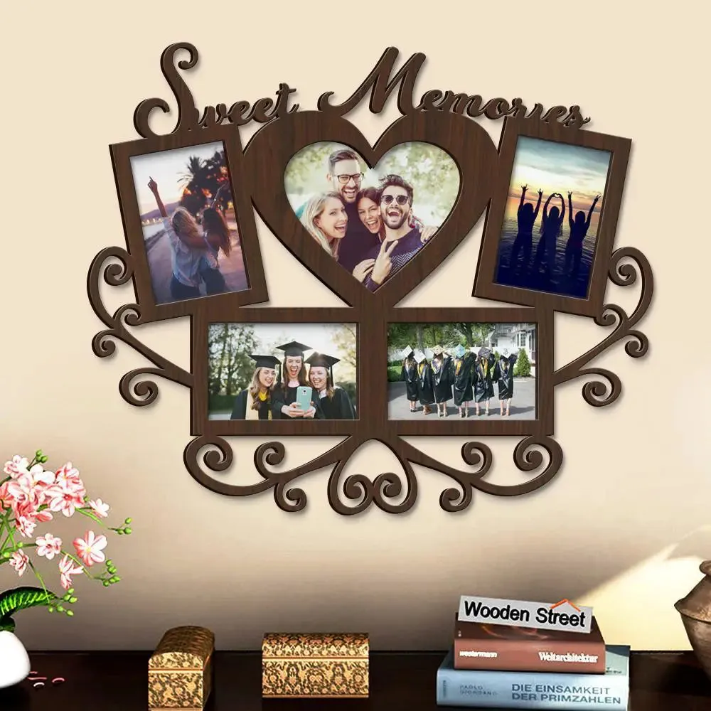 Sweet Memories Hanging Photo Frame in Walnut Finish