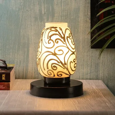 Swirl Multicolor Mosaic Table Lamp