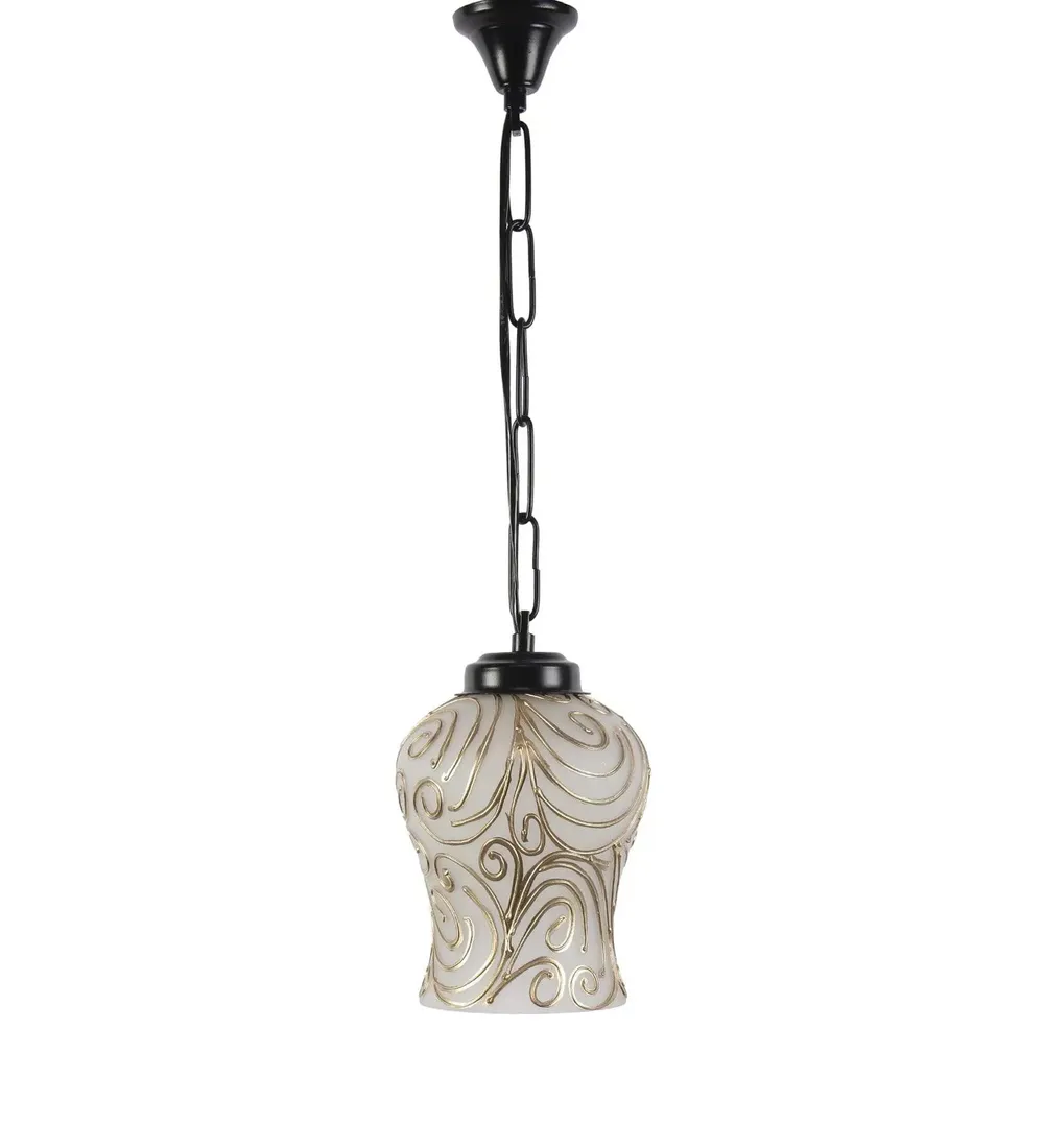 Swirl Pattern Mosaic Hanging Lamp