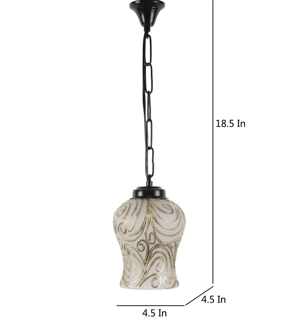 Swirl Pattern Mosaic Hanging Lamp