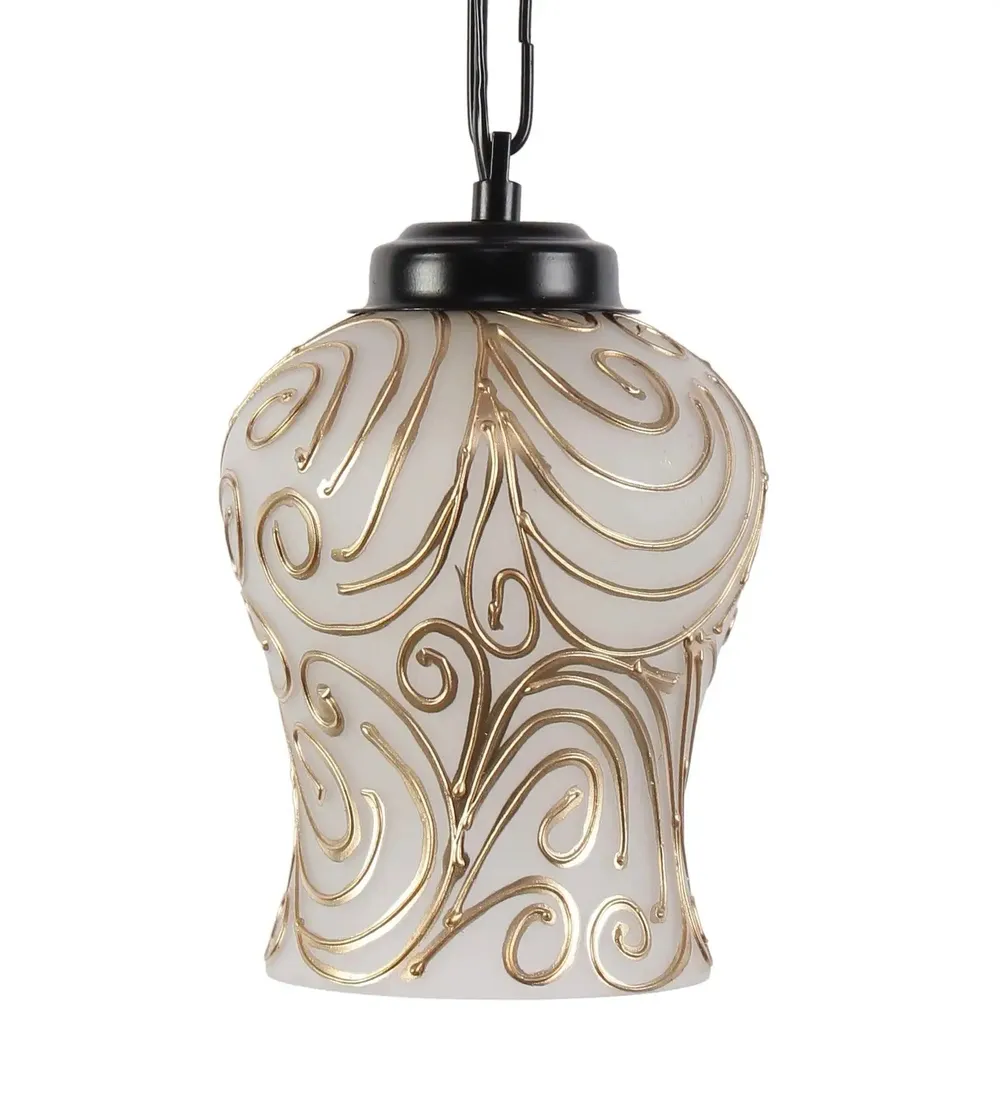 Swirl Pattern Mosaic Hanging Lamp