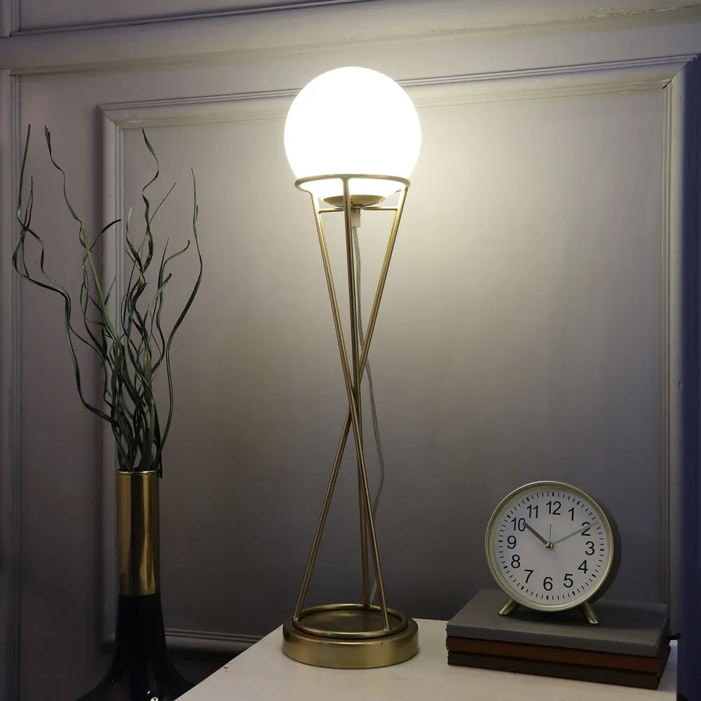 "Sybil's Orb" Gold Matt Brass Finish Table Lamp