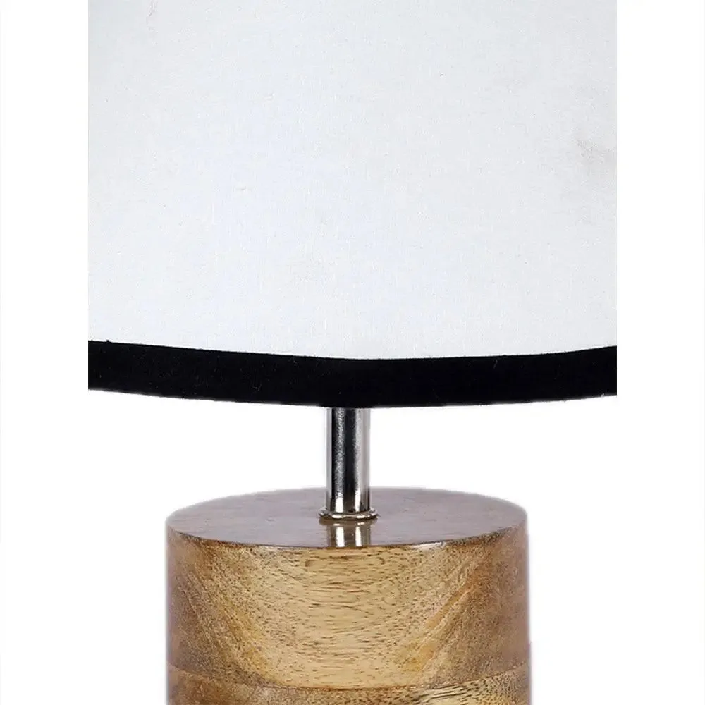 Table Lamp with Multicolor Cotton Shade