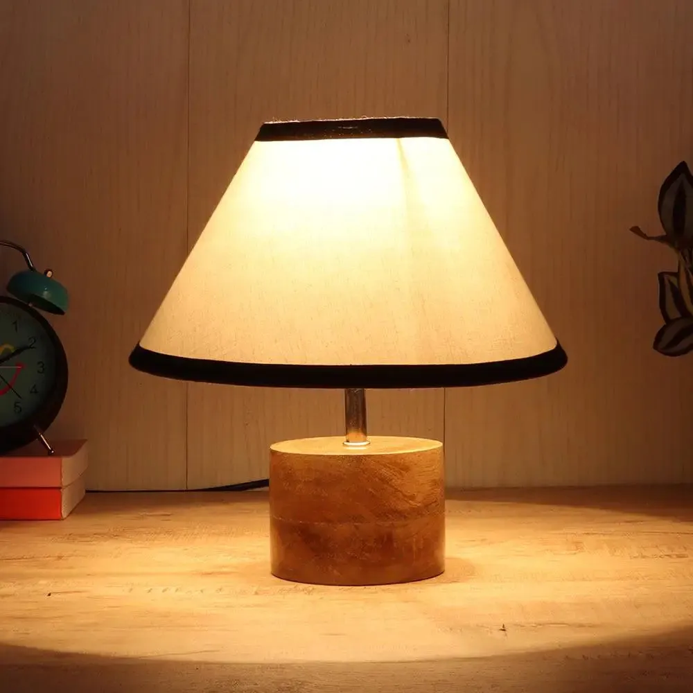 Table Lamp with Multicolor Cotton Shade