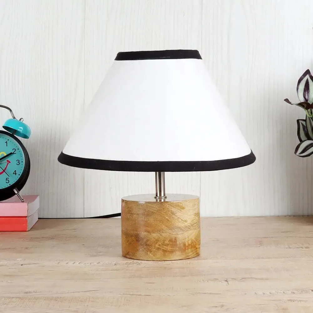 Table Lamp with Multicolor Cotton Shade