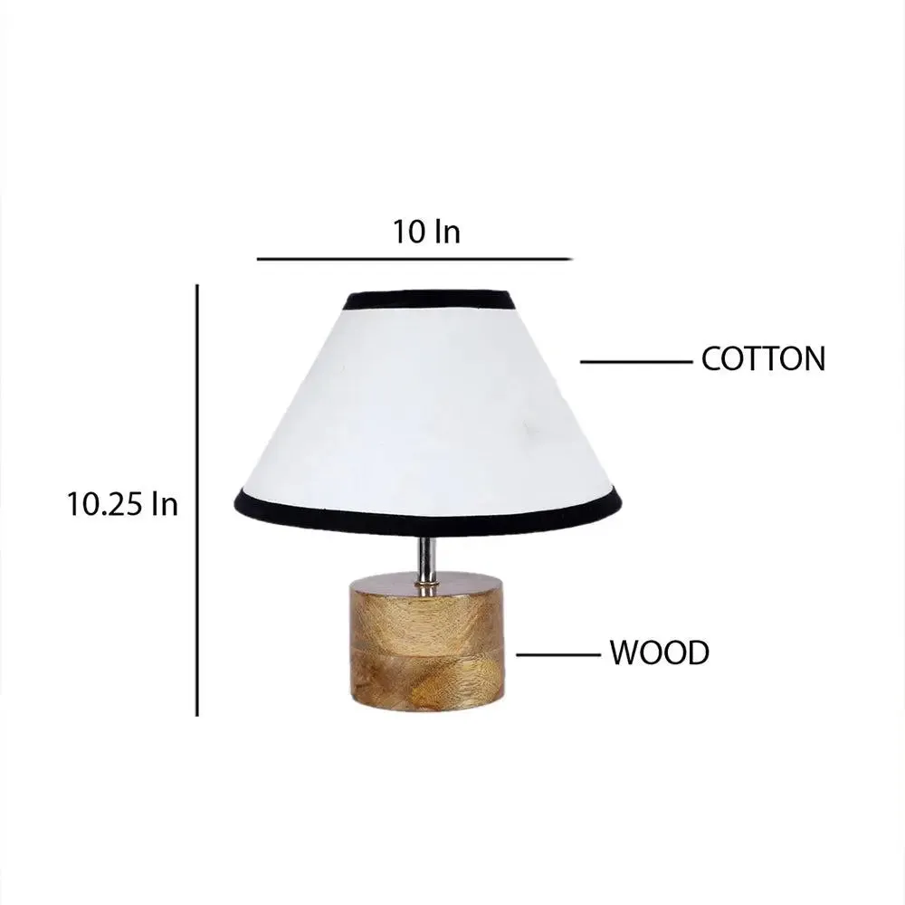 Table Lamp with Multicolor Cotton Shade