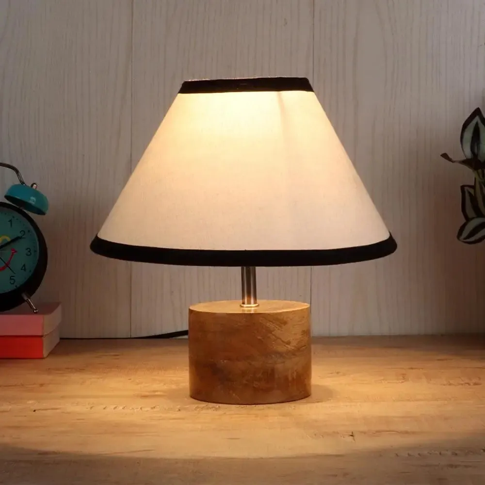 Table Lamp with Multicolor Cotton Shade
