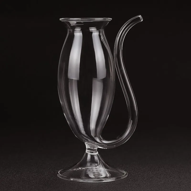 Tail Straw Sip Tall Cocktail Glass Single Piece