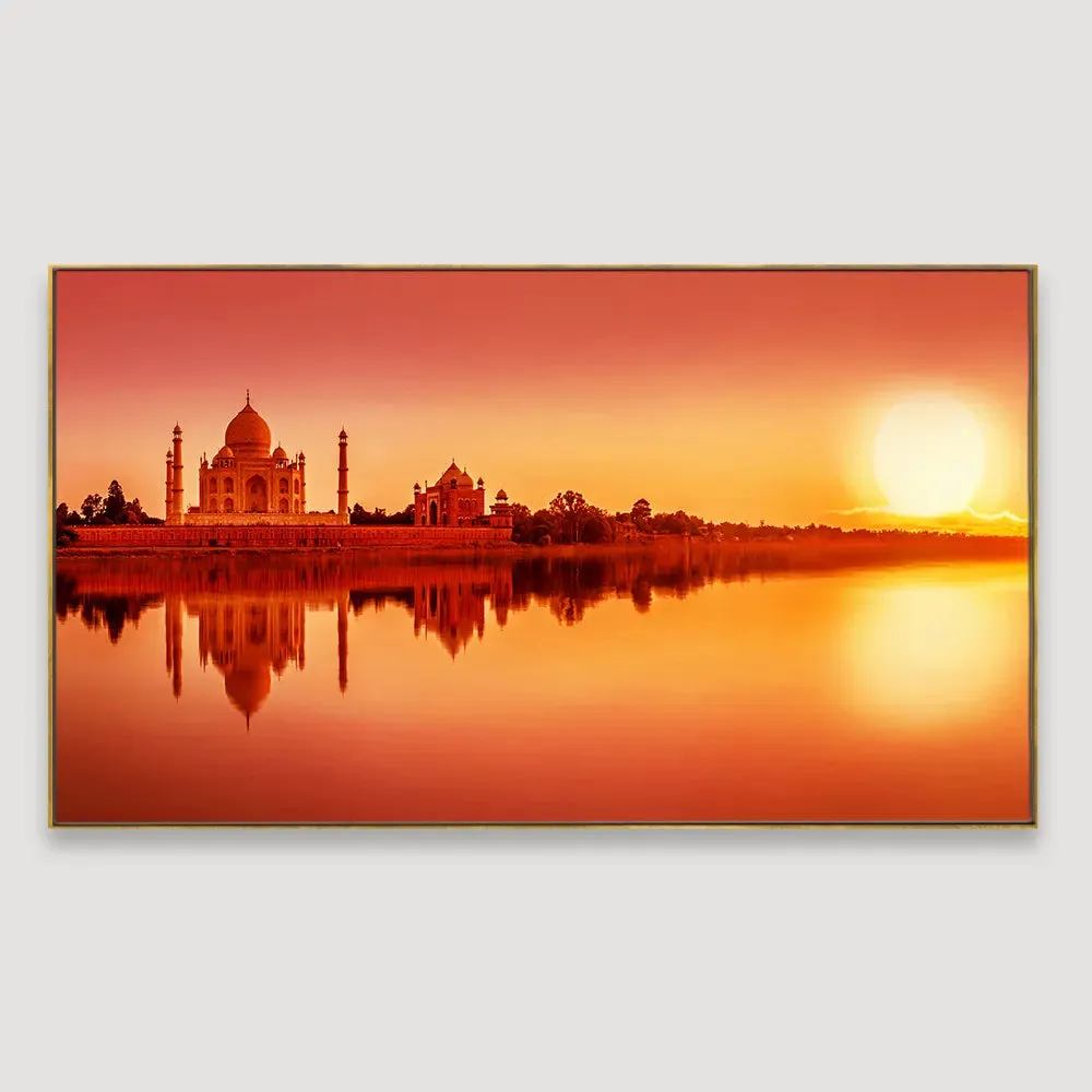 "Taj Mahal- The Seven Wonder" Framed Wall Art With Frame