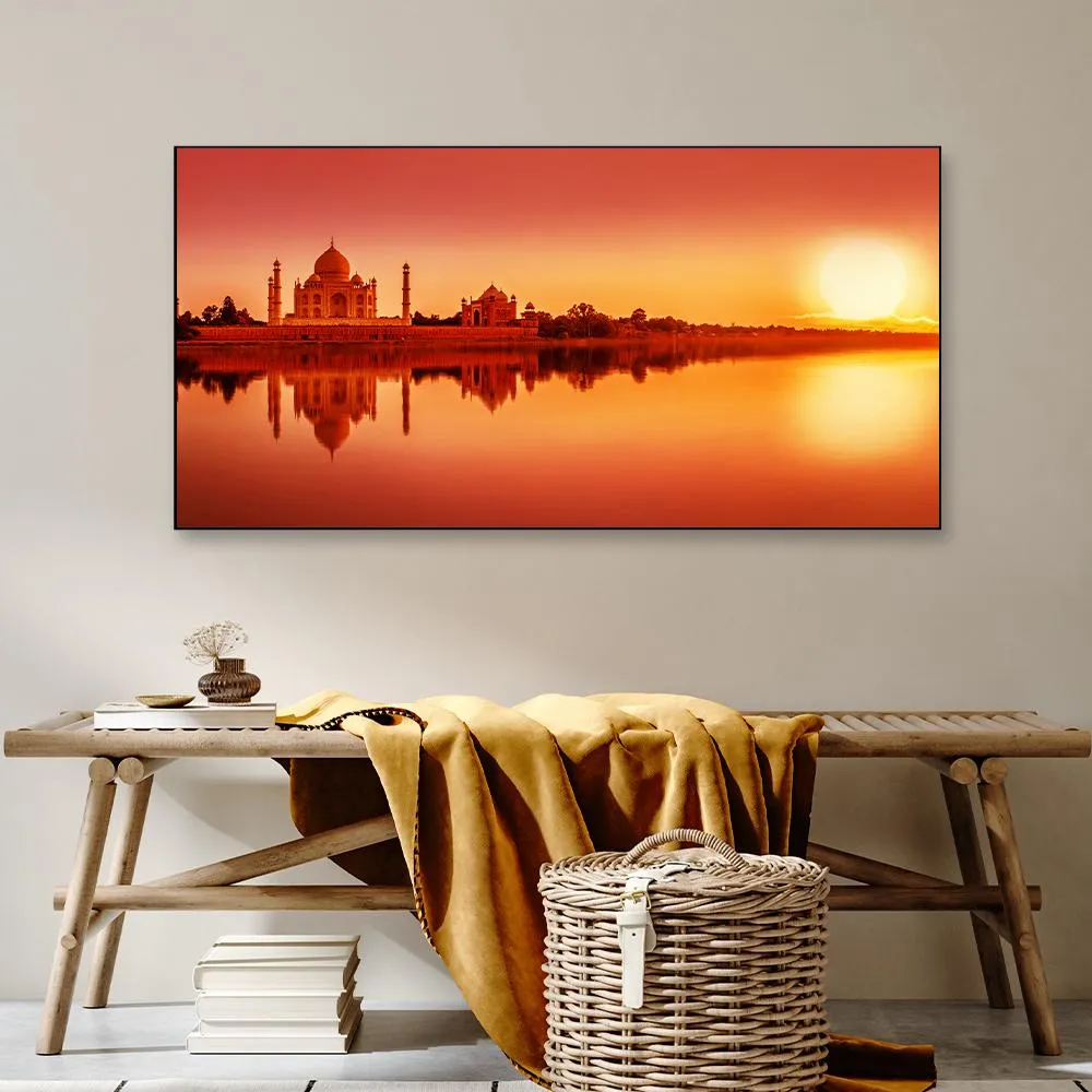 "Taj Mahal- The Seven Wonder" Framed Wall Art With Frame