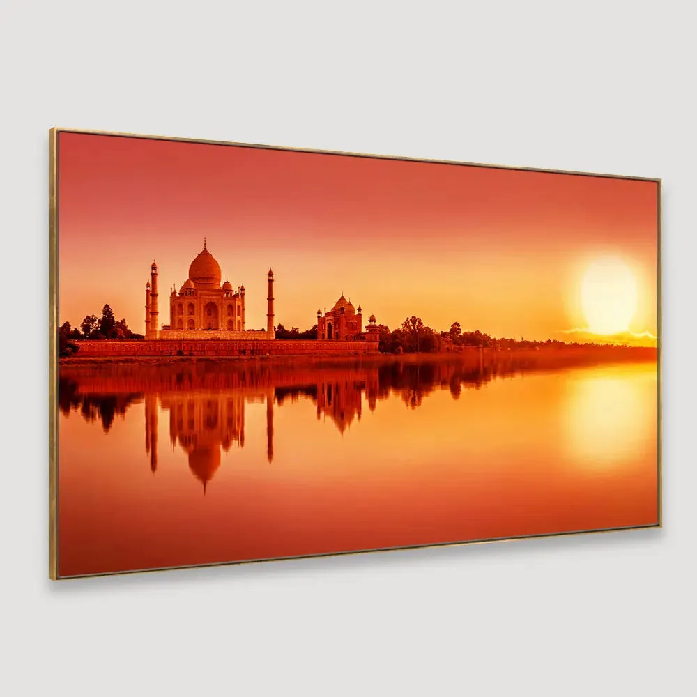 "Taj Mahal- The Seven Wonder" Framed Wall Art With Frame