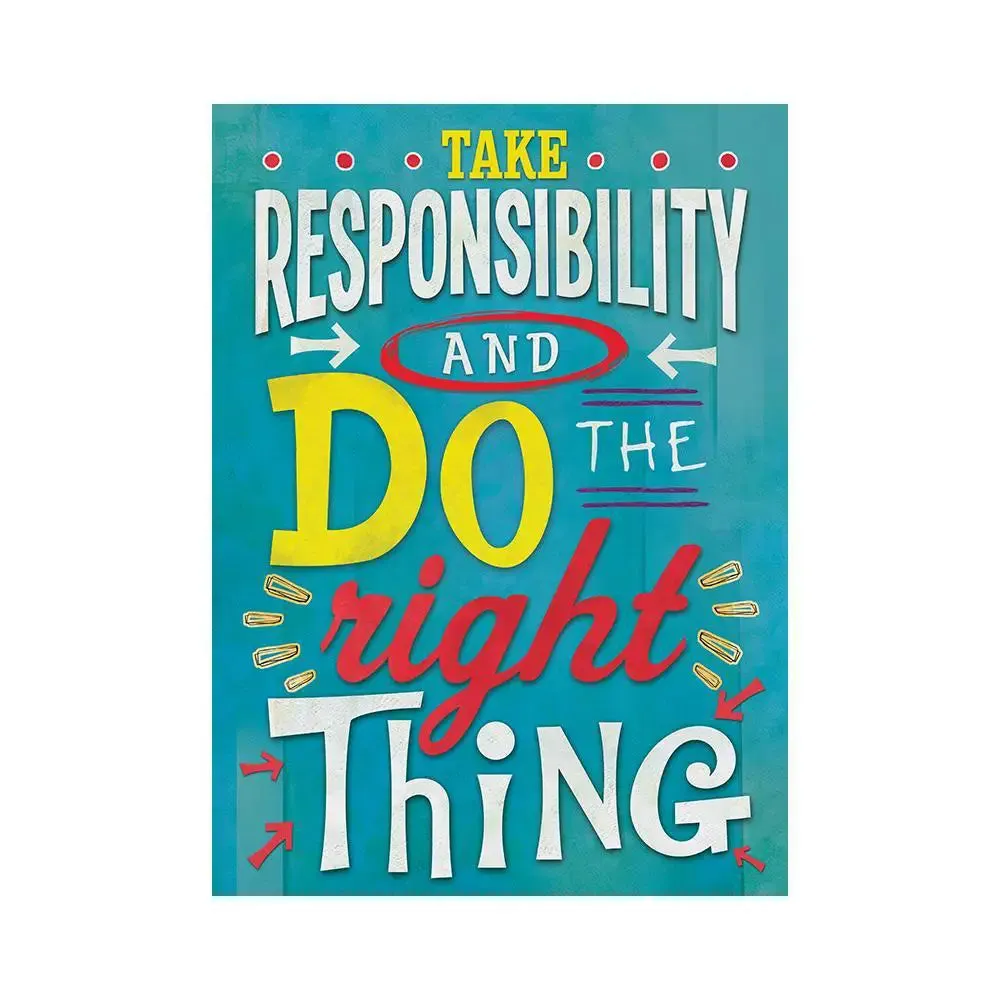 Take Responsibility Office Quot Wall Poster Regular Size Poster 9" X 12"