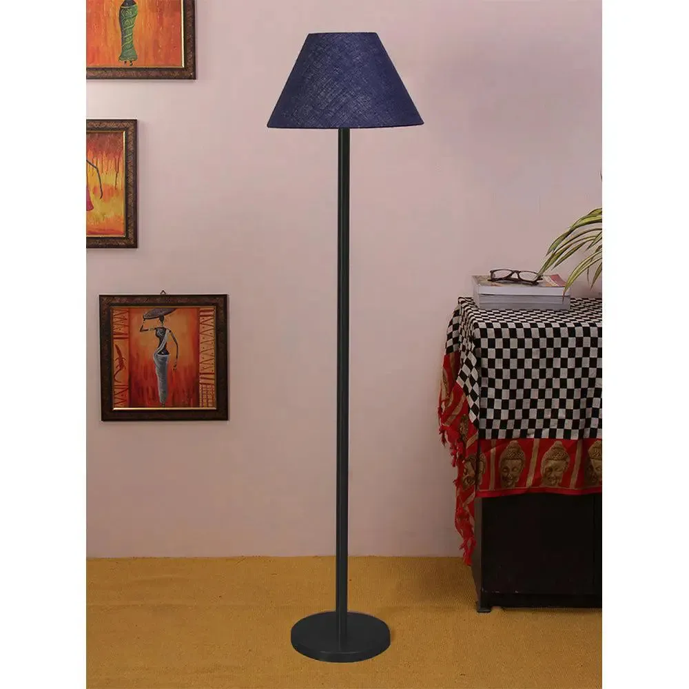 Tall Blue Standing Lamp for Living Room