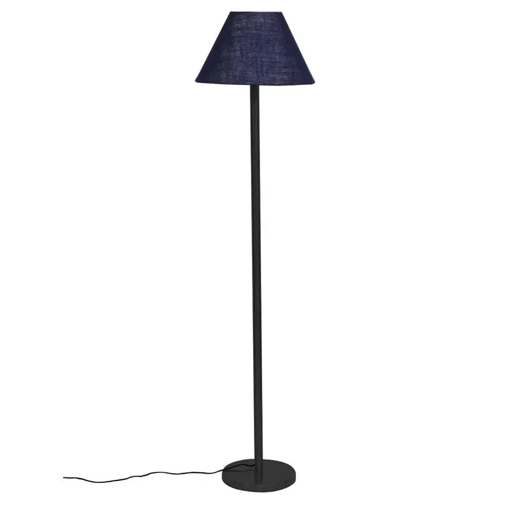 Tall Blue Standing Lamp for Living Room