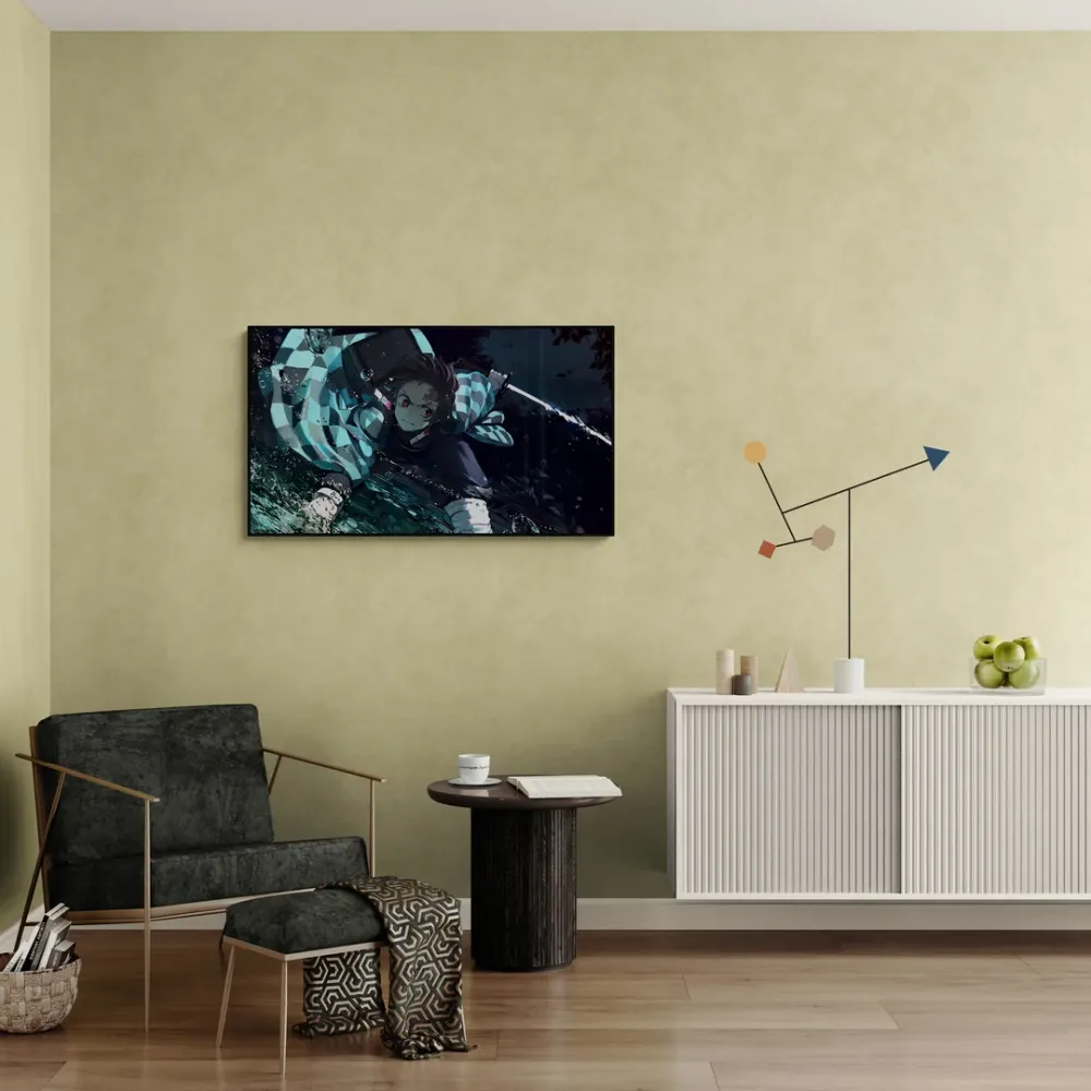 Tanjiro Kamado Demon Slayer Anime Canvas Wall Painting With Frame