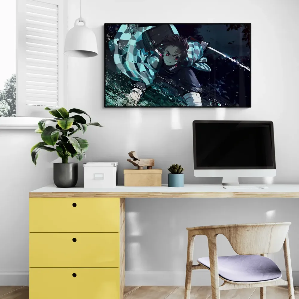 Tanjiro Kamado Demon Slayer Anime Canvas Wall Painting With Frame