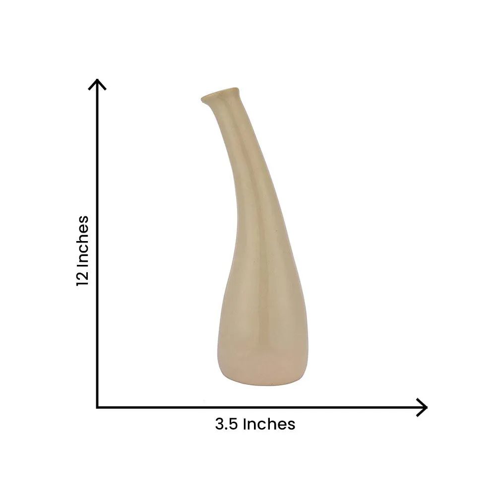 Tapered Nordic Motif Ceramic Flower Vase