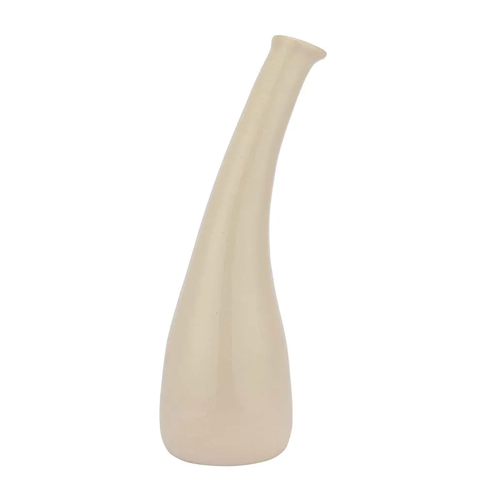 Tapered Nordic Motif Ceramic Flower Vase