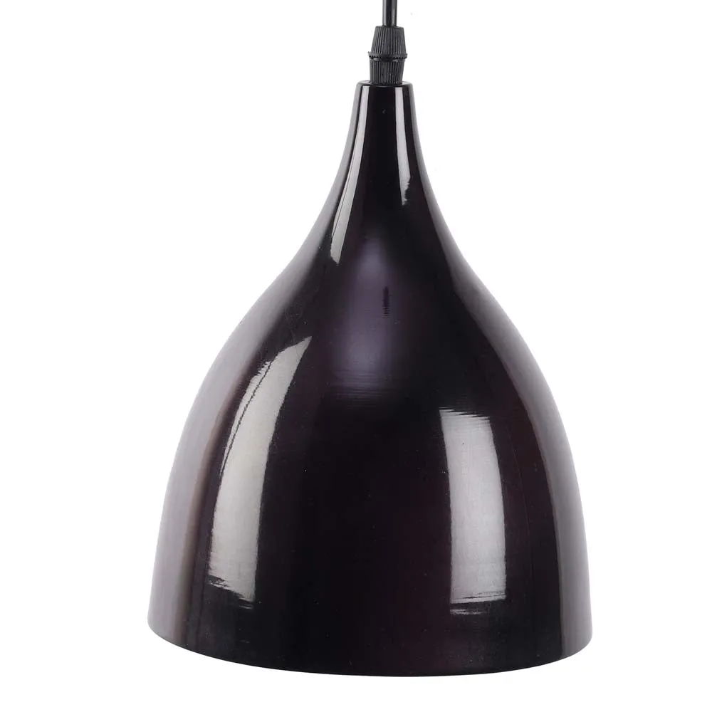 Tapered Shiny Black Focus Hanging Light