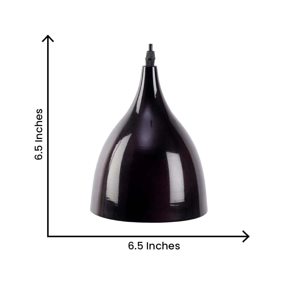 Tapered Shiny Black Focus Hanging Light