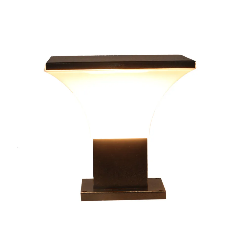 Tapered Standard PVC Glass Outdoor Gate Light Single Piece