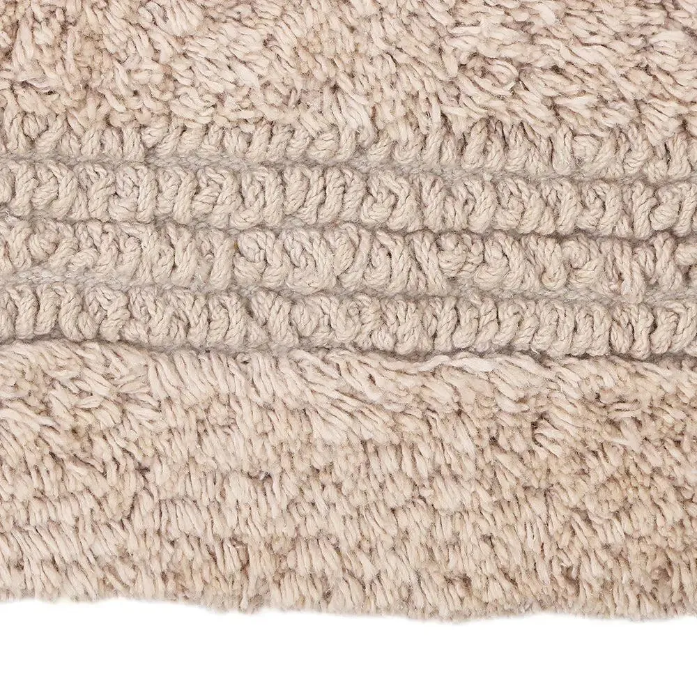 Taupe Bordered Cotton Bath Runner (50 x 150) cm