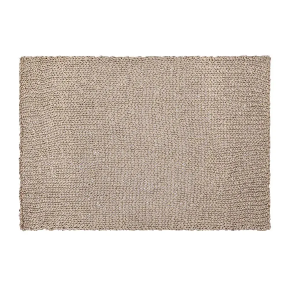 Taupe Chunky Knitted Acrylic & Woolen Throw
