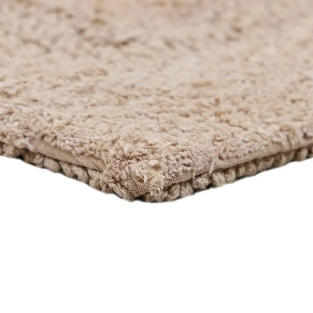 Taupe Designer Cotton Bath Runner (55x150) cm Single Piece