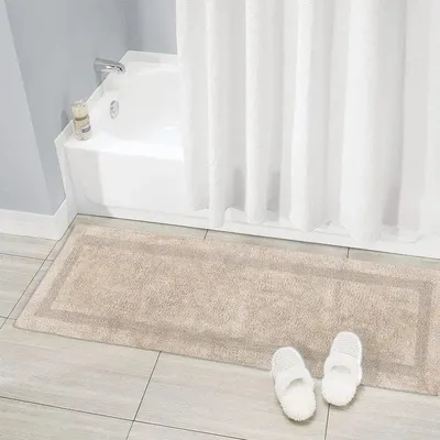 Taupe Designer Cotton Bath Runner (55x150) cm