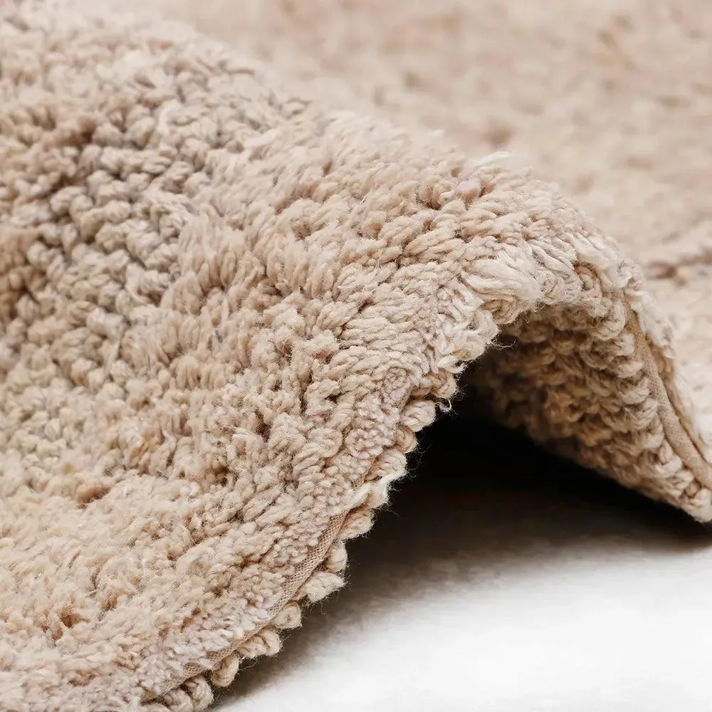 Taupe Designer Cotton Bath Runner (55x150) cm Single Piece