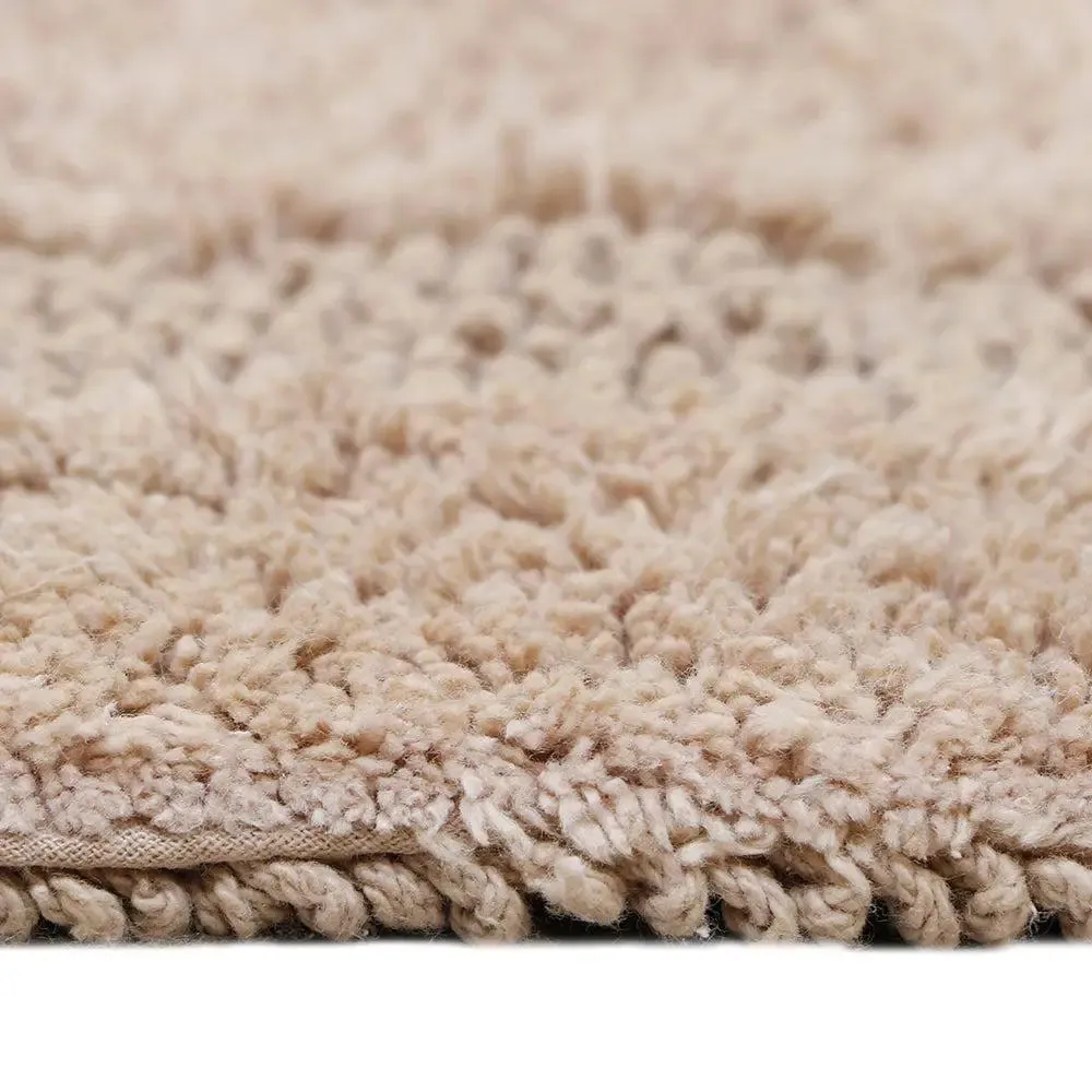 Taupe Designer Cotton Bath Runner (55x150) cm Single Piece