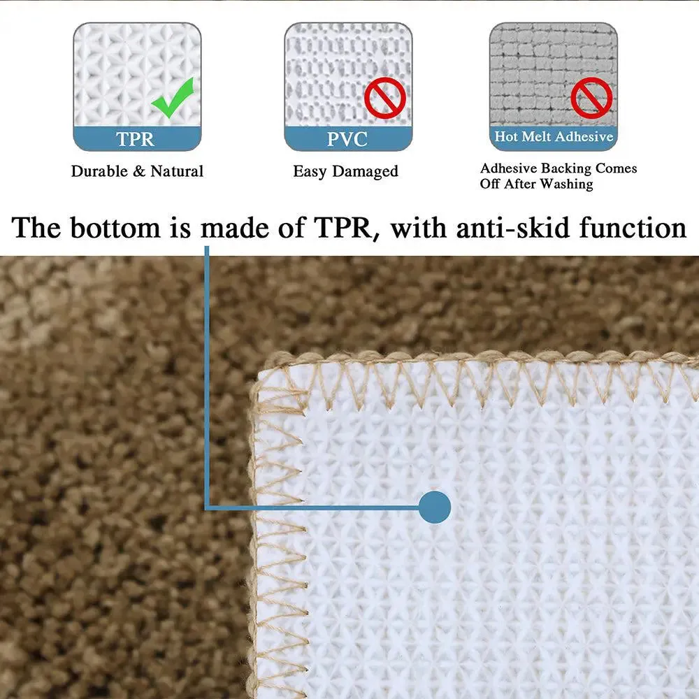 Taupe Microfibre Bordered Premium Bathmat