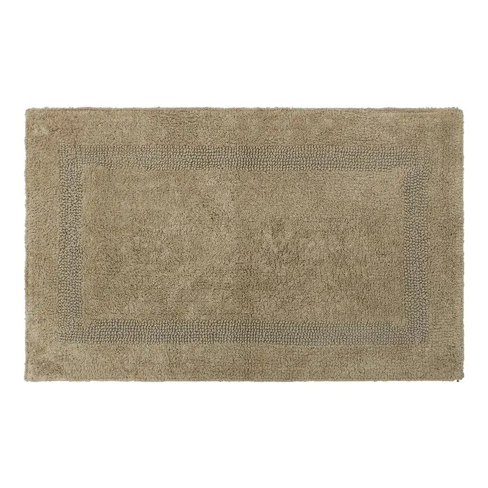 Taupe Minimalist Cotton Bathmat Set Of 2