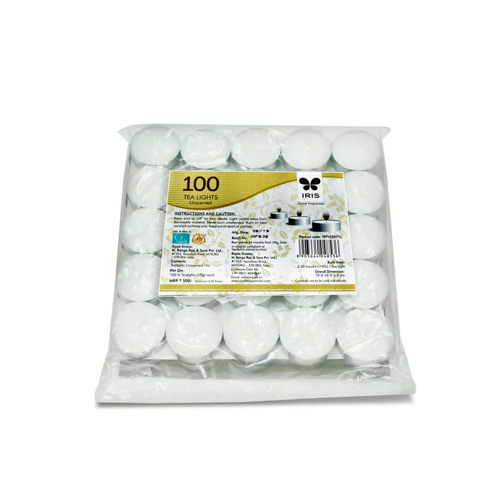 Tea Lights Set Of 100 Single Piece