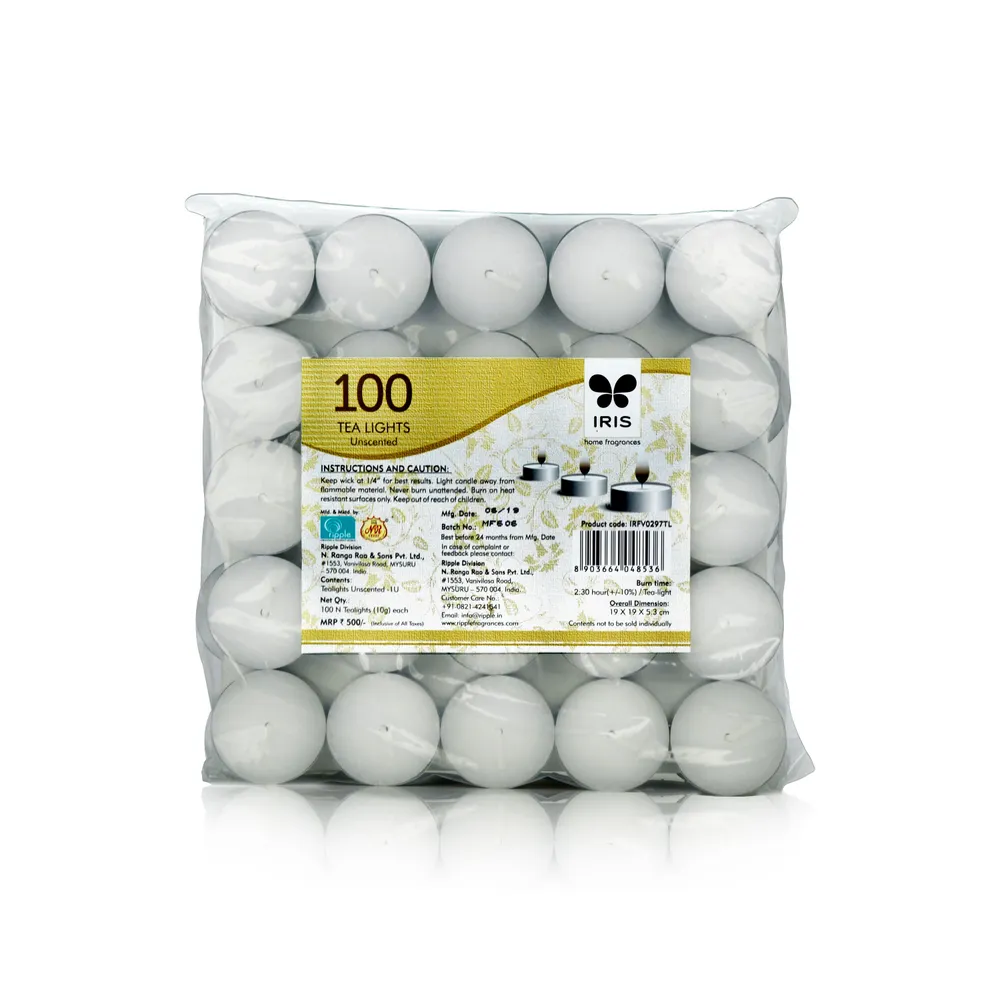 Tea Lights Set Of 100 Single Piece