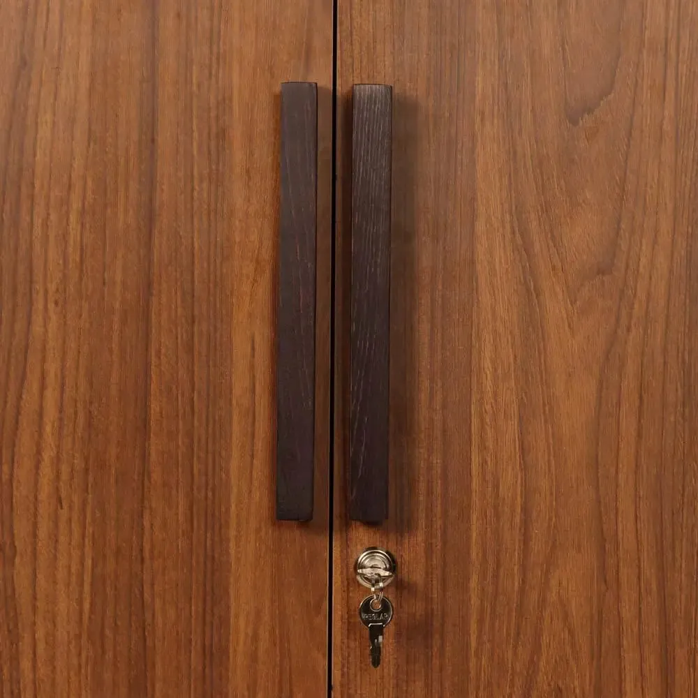 Teak Engineered Wood Laminated 3 Door Wardobe