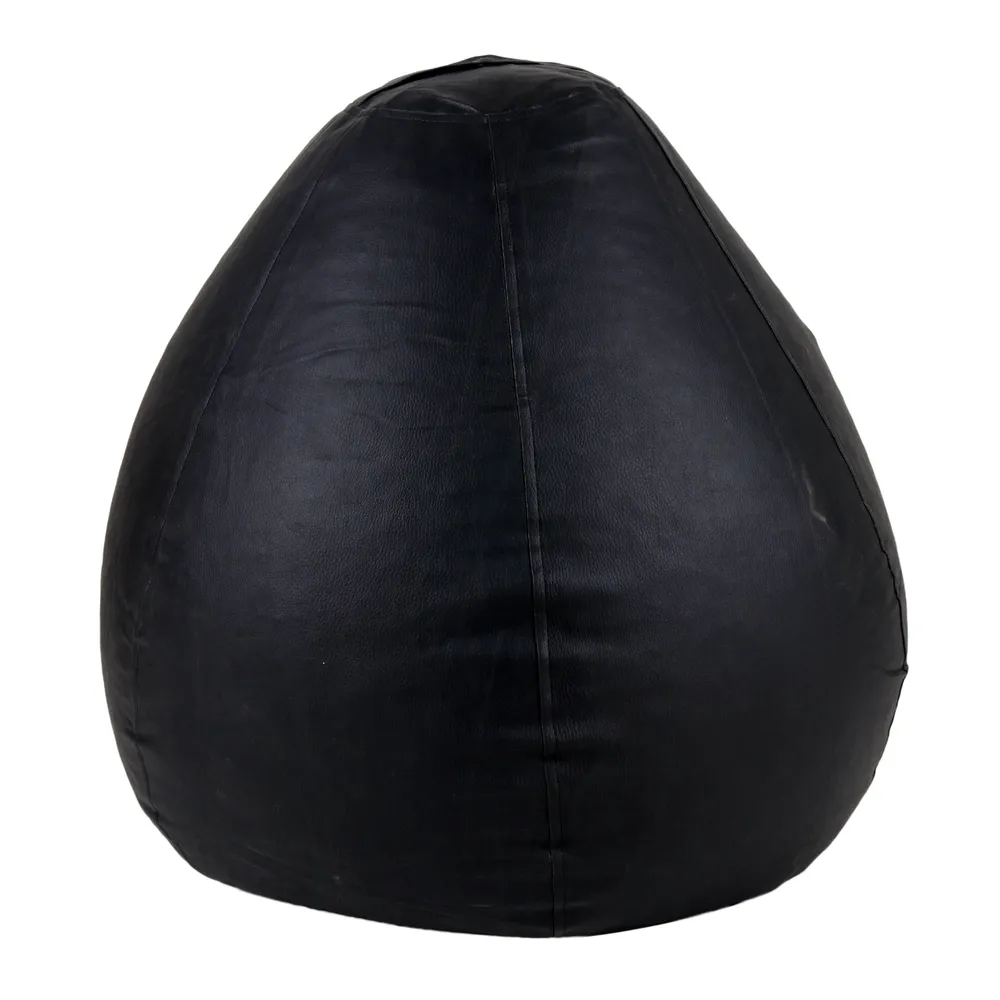 Tear Drop Designed Black Bean Bag Cover  (L,XL,XXL,XXXL, Jumbo) Large - 34x21x21 cm