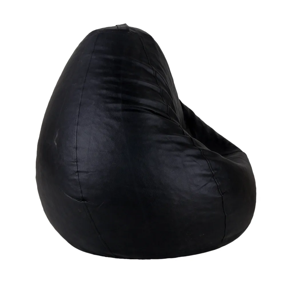 Tear Drop Designed Black Bean Bag Cover  (L,XL,XXL,XXXL, Jumbo) Large - 34x21x21 cm
