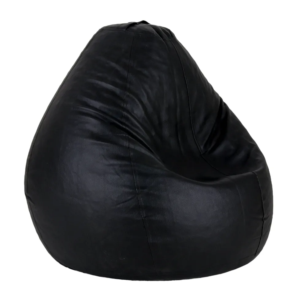 Tear Drop Designed Black Bean Bag Cover  (L,XL,XXL,XXXL, Jumbo) Large - 34x21x21 cm