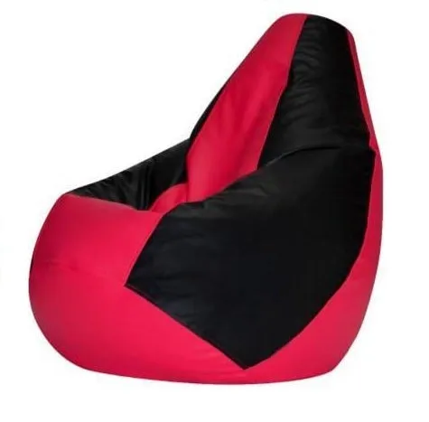 Tear Drop Designed Black & Pink Bean Bag Cover  (L,XL,XXL,XXXL, Jumbo) Large - 34x21x21 cm