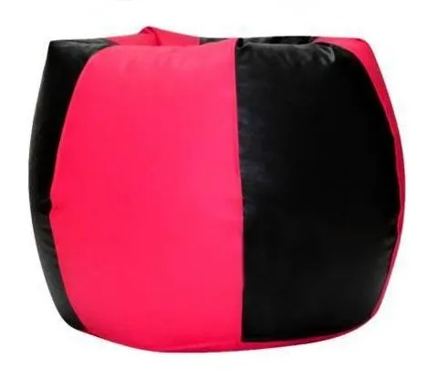 Tear Drop Designed Black & Pink Bean Bag Cover  (L,XL,XXL,XXXL, Jumbo) Large - 34x21x21 cm