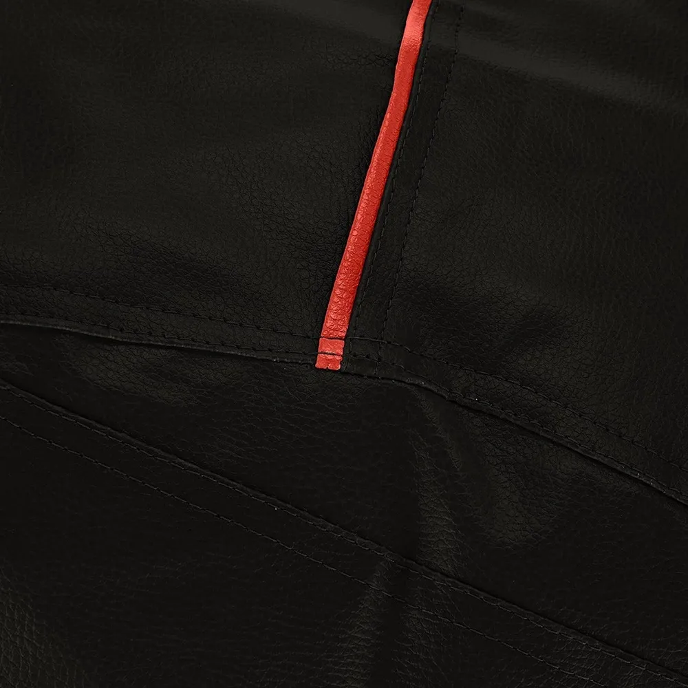Tear Drop Designed Black & Red Bean Bag Cover (L,XL,XXL,XXXL, Jumbo) Large - 34x21x21 cm