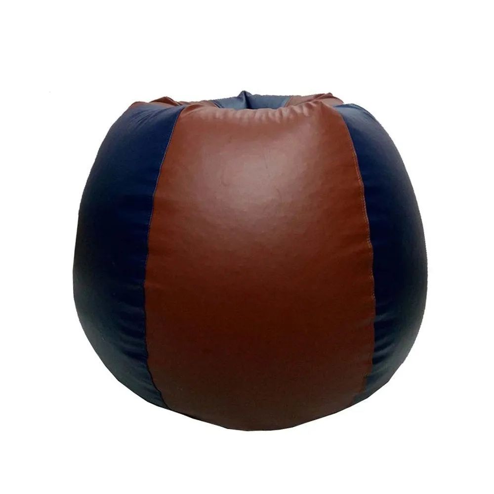 Tear Drop Designed Brown& Blue Bean Bag Cover  (L,XL,XXL,XXXL, Jumbo) Large- 34x21x21 cm