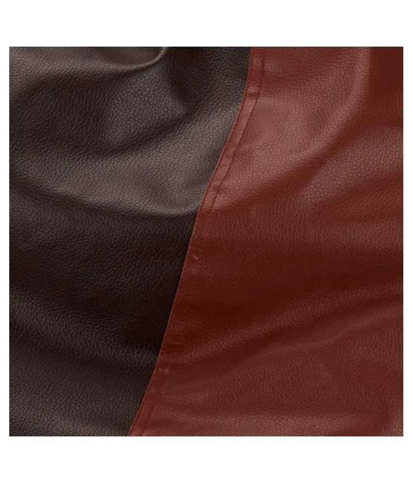 Tear Drop Designed Brown Tan Bean Bag Cover  (L,XL,XXL,XXXL, Jumbo) Large - 34x21x21 cm